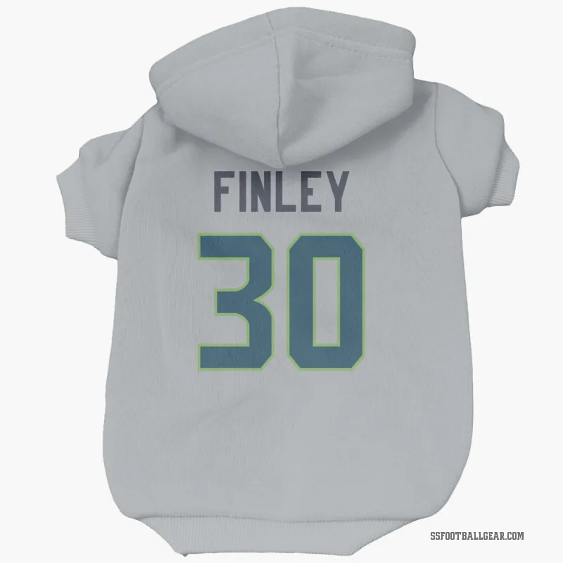 AJ Finley  Gray Seattle Seahawks  Cat & Dog Pet Hoodie