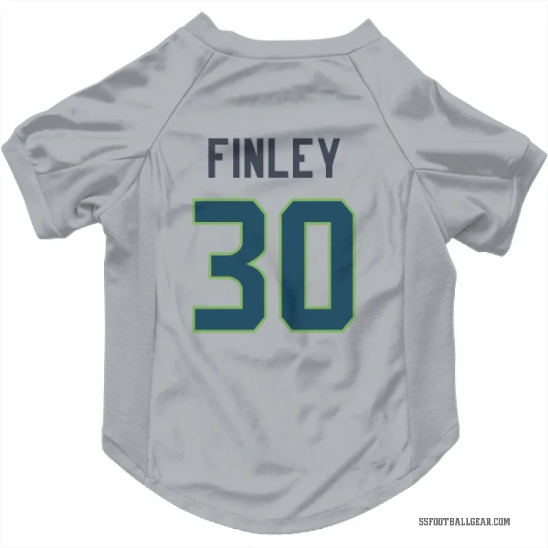 AJ Finley  Gray Seattle Seahawks  Cat & Dog Pet Jersey