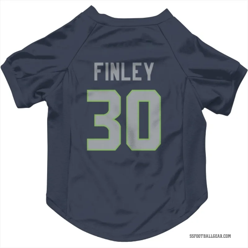 AJ Finley  Navy Seattle Seahawks  Cat & Dog Pet Jersey