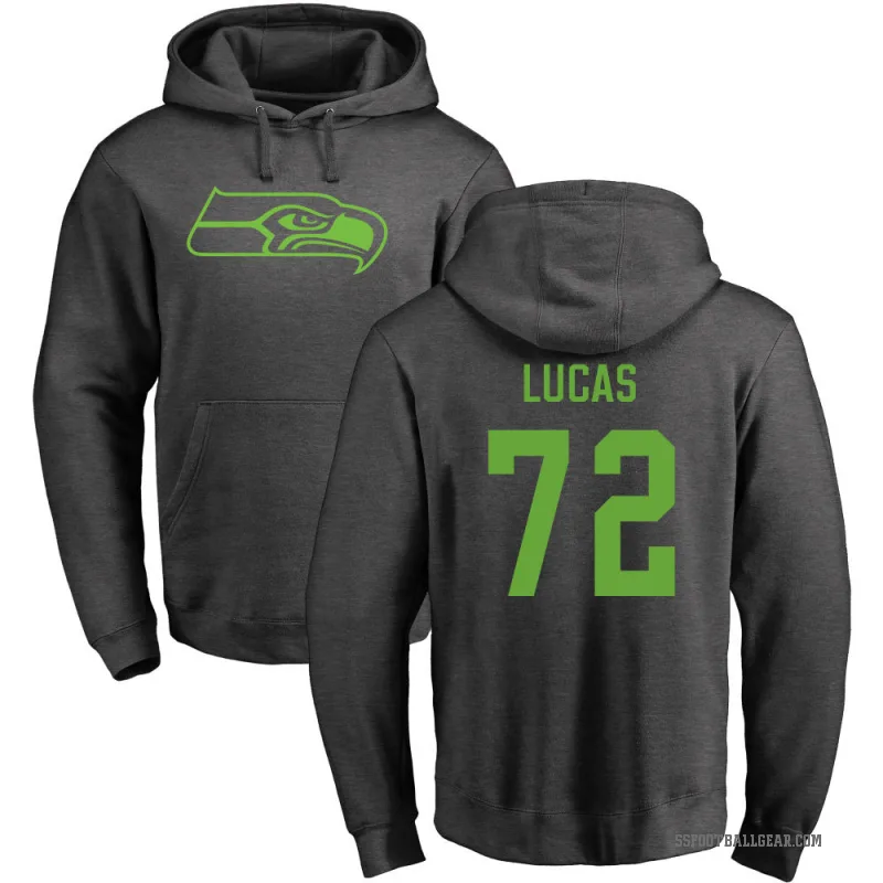 Abraham Lucas Men's Seattle Seahawks Pro Line by Branded Ash One Color Pullover Hoodie
