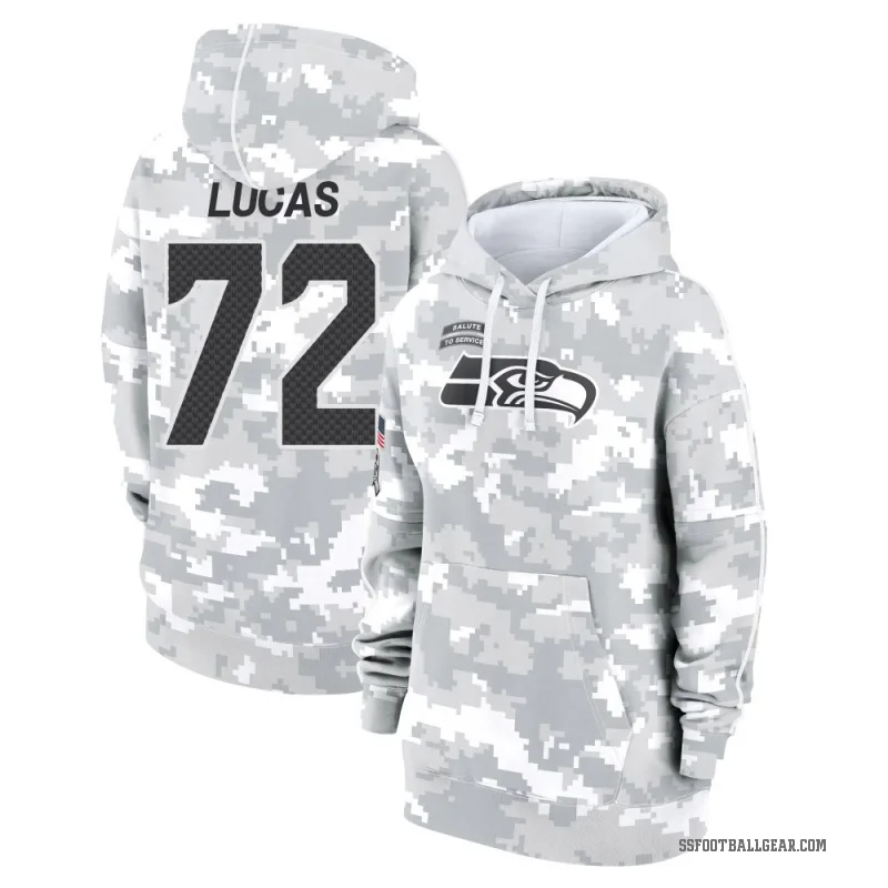 Abraham Lucas Women's Camo Seattle Seahawks Arctic 2024 Salute to Service Club Fleece Pullover Hoodie