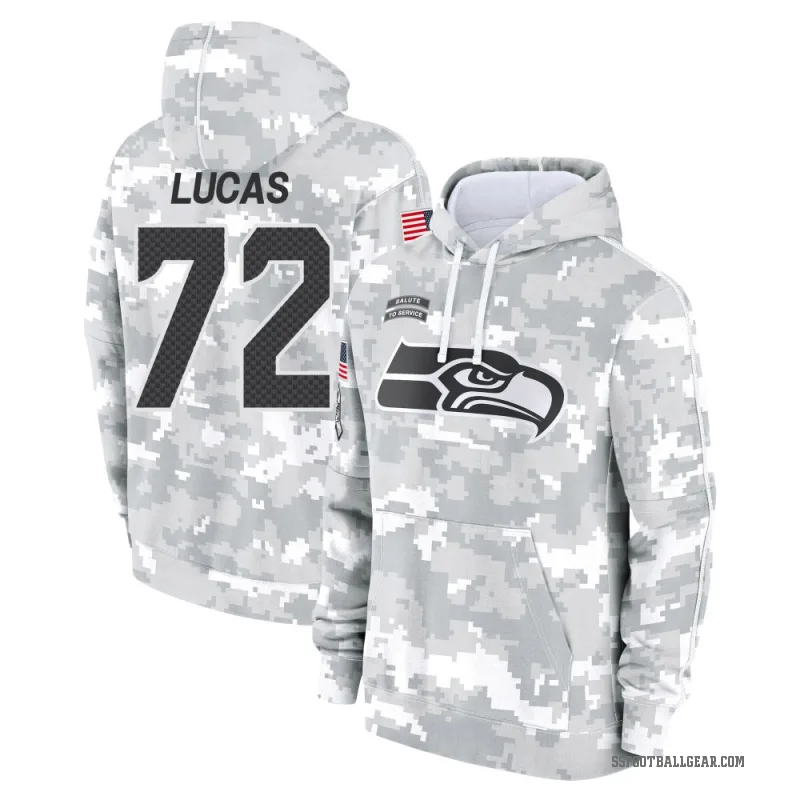 Abraham Lucas Youth Camo Seattle Seahawks Arctic 2024 Salute to Service Club Fleece Pullover Hoodie