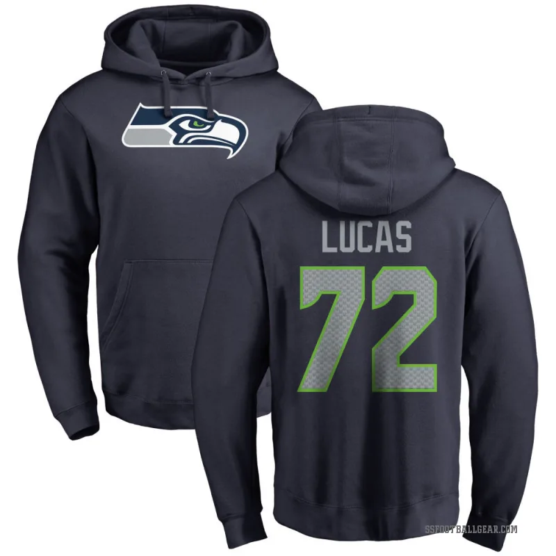Abraham Lucas Youth Navy Seattle Seahawks Pro Line Logo Pullover Hoodie