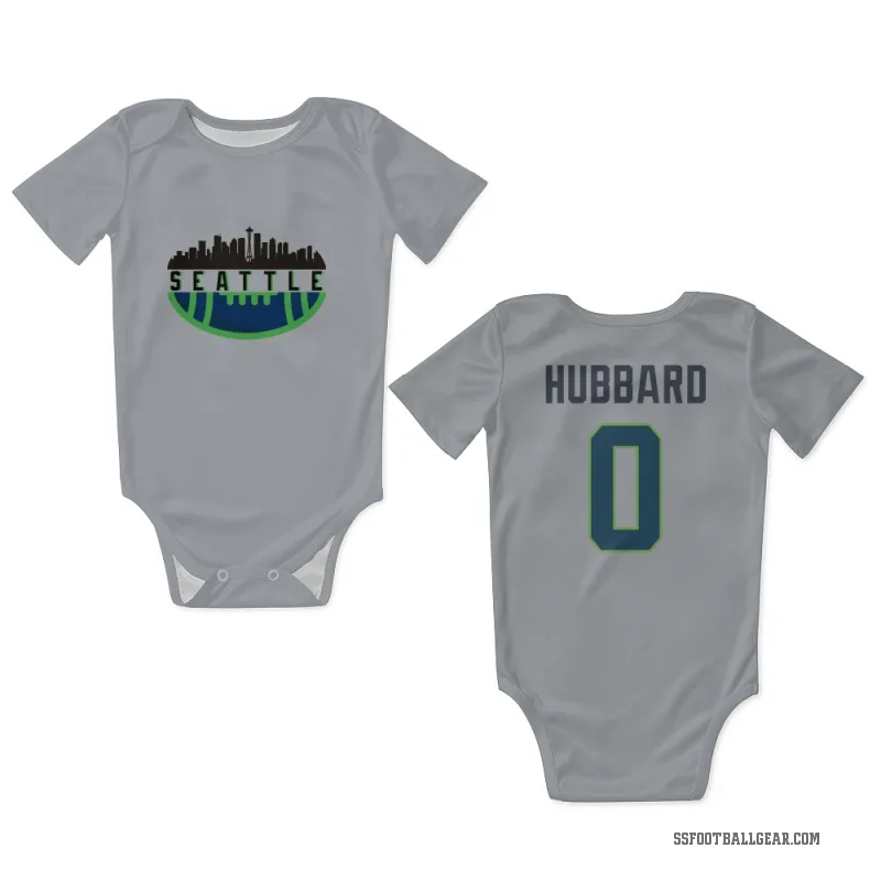 Aidan Hubbard  Gray Seattle Seahawks  Newborn & Infant Bodysuit