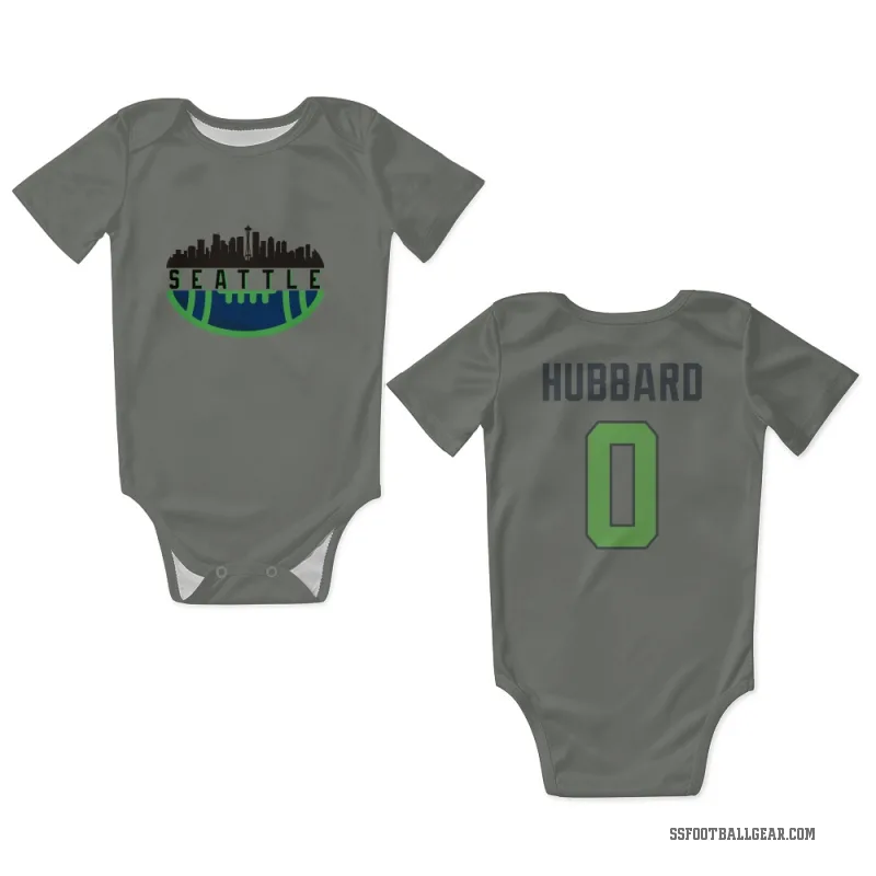 Aidan Hubbard  Green Seattle Seahawks   Gray Neon  Newborn & Infant Bodysuit