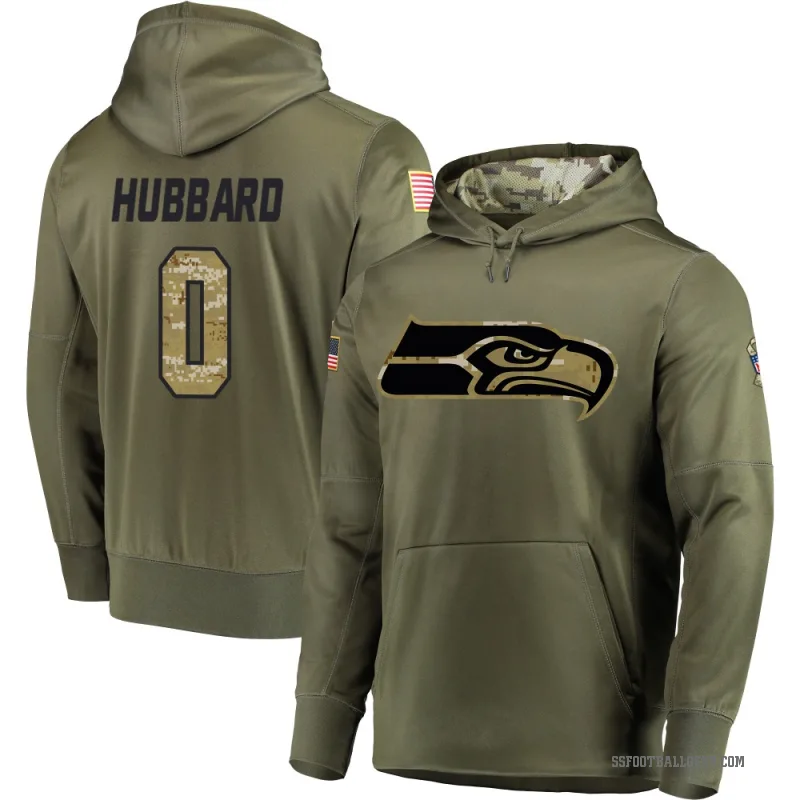 Aidan Hubbard Men's Olive Seattle Seahawks Salute to Service Pullover Hoodie