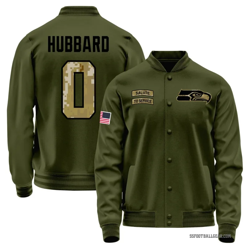 Aidan Hubbard Men's Olive Seattle Seahawks Salute to Service Sideline Performance Jacket
