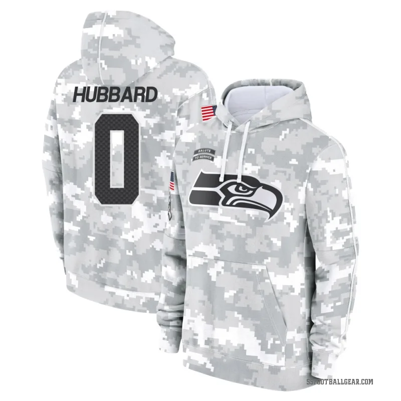 Aidan Hubbard Youth Camo Seattle Seahawks Arctic 2024 Salute to Service Club Fleece Pullover Hoodie