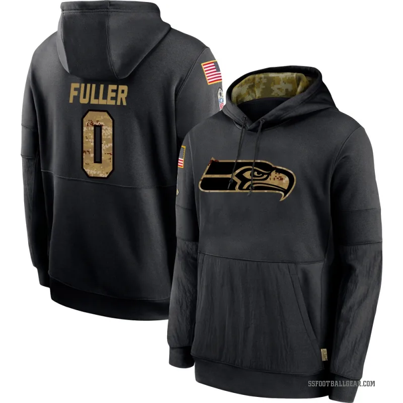 Andre Fuller Men's Black Seattle Seahawks 2020 Salute to Service Sideline Performance Pullover Hoodie