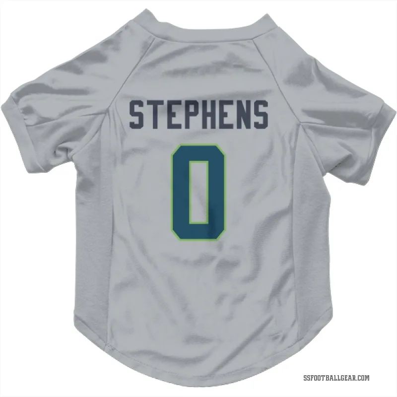 Beau Stephens  Gray Seattle Seahawks  Cat & Dog Pet Jersey