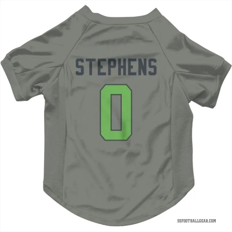 Beau Stephens  Green Seattle Seahawks   Gray Neon  Cat & Dog Pet Jersey
