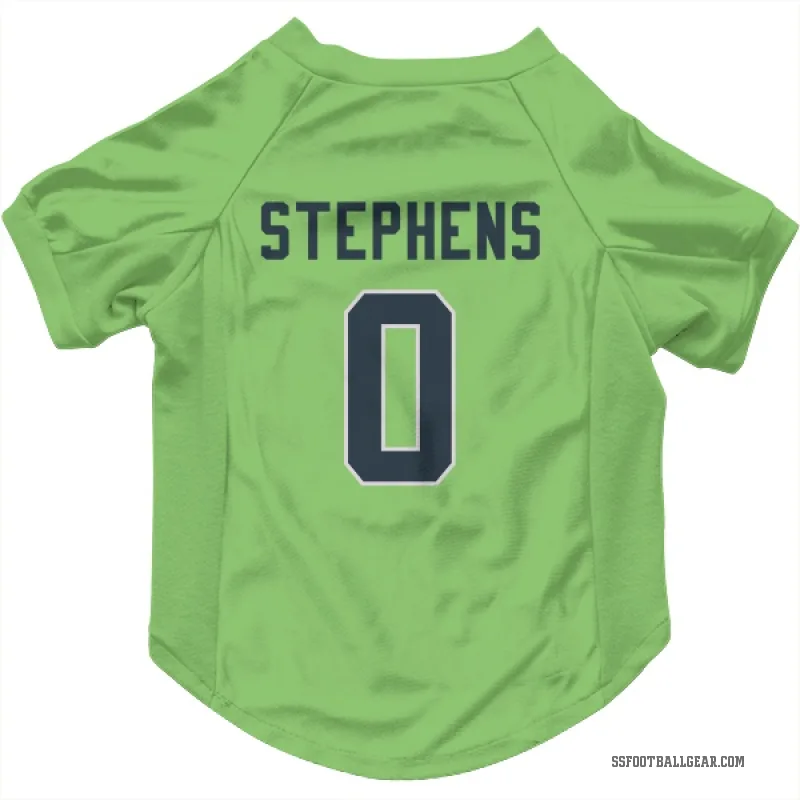 Beau Stephens  Green Seattle Seahawks   Neon  Cat & Dog Pet Jersey