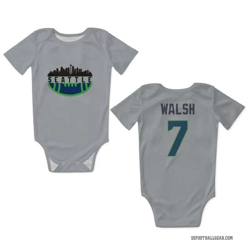 Blair Walsh  Gray Seattle Seahawks  Newborn & Infant Bodysuit