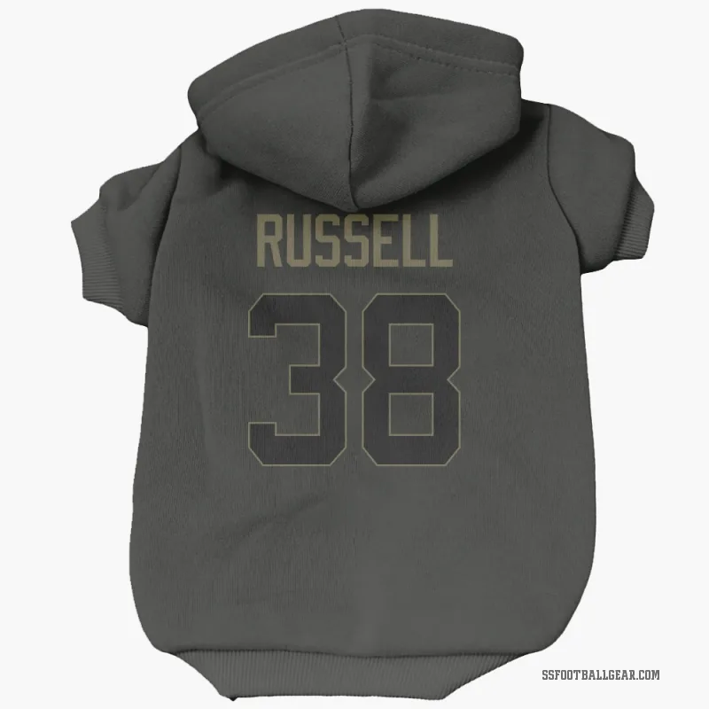 Brady Russell  Black Seattle Seahawks  Service Cat & Dog Pet Hoodie