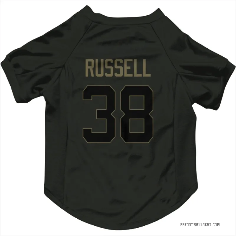 Brady Russell  Black Seattle Seahawks  Service Cat & Dog Pet Jersey