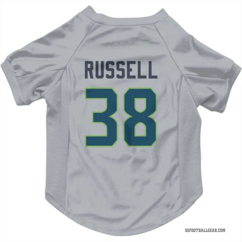 Brady Russell  Gray Seattle Seahawks  Cat & Dog Pet Jersey