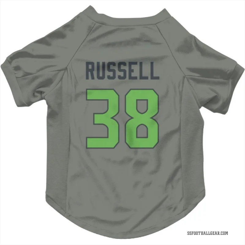 Brady Russell  Green Seattle Seahawks   Gray Neon  Cat & Dog Pet Jersey