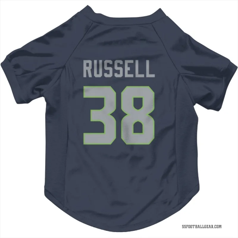 Brady Russell  Navy Seattle Seahawks  Cat & Dog Pet Jersey