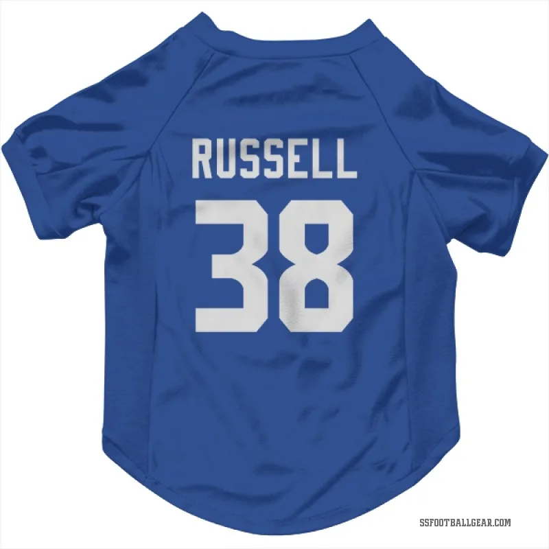 Brady Russell  Royal Seattle Seahawks  Cat & Dog Pet Jersey