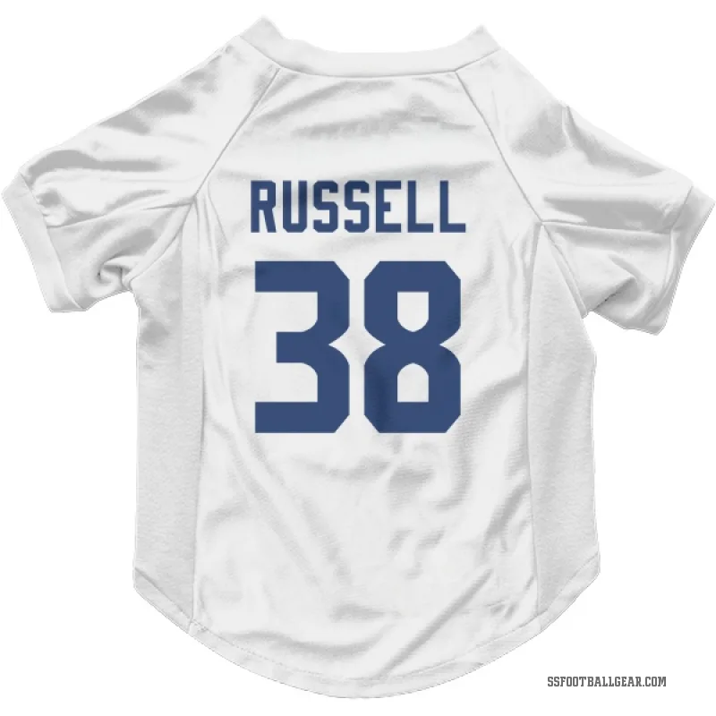 Brady Russell  White Seattle Seahawks  Cat & Dog Pet Jersey