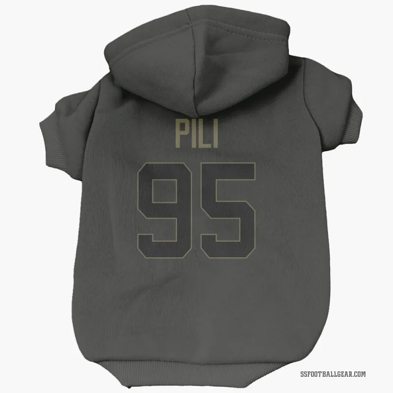 Brandon Pili  Black Seattle Seahawks  Service Cat & Dog Pet Hoodie