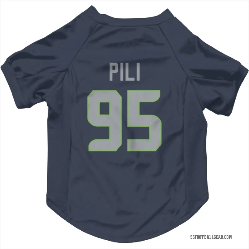 Brandon Pili  Navy Seattle Seahawks  Cat & Dog Pet Jersey