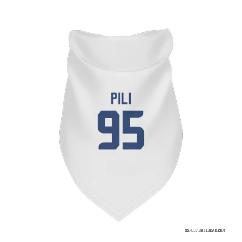 Brandon Pili  White Seattle Seahawks  Cat & Dog Pet Bandana
