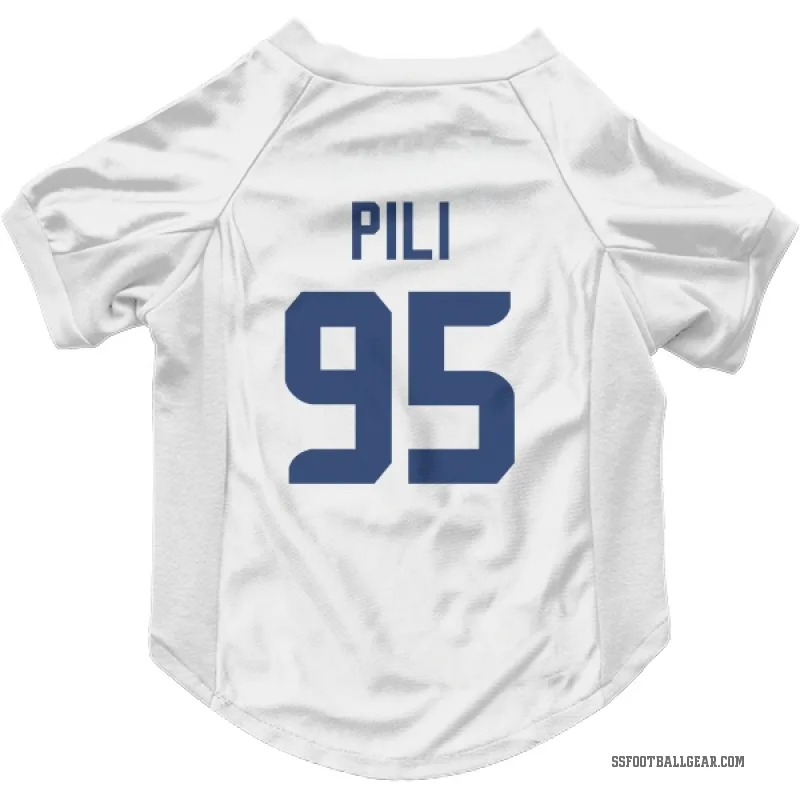 Brandon Pili  White Seattle Seahawks  Cat & Dog Pet Jersey