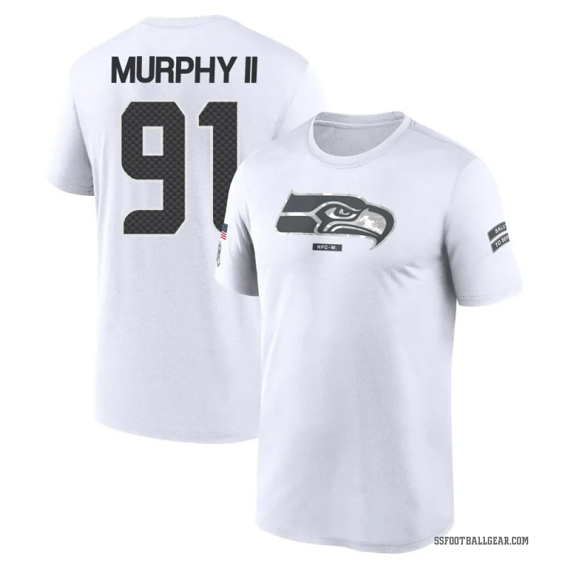Byron Murphy II Men's White Seattle Seahawks 2024 Salute to Service Performance T-Shirt