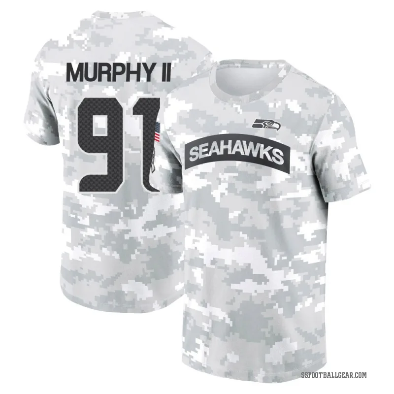 Byron Murphy II Youth Camo Seattle Seahawks Arctic 2024 Salute to Service Performance T-Shirt
