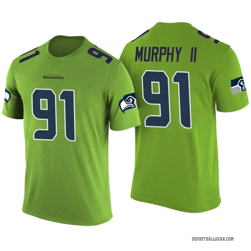 Byron Murphy II Youth Green Seattle Seahawks Color Rush T-Shirt
