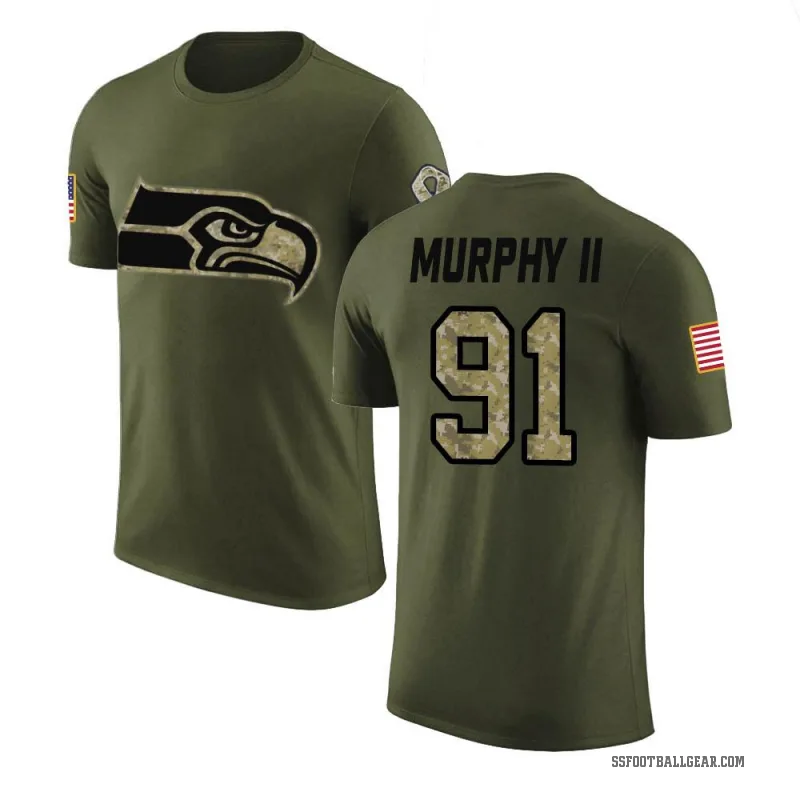 Byron Murphy II Youth Olive Seattle Seahawks Salute to Service T-Shirt