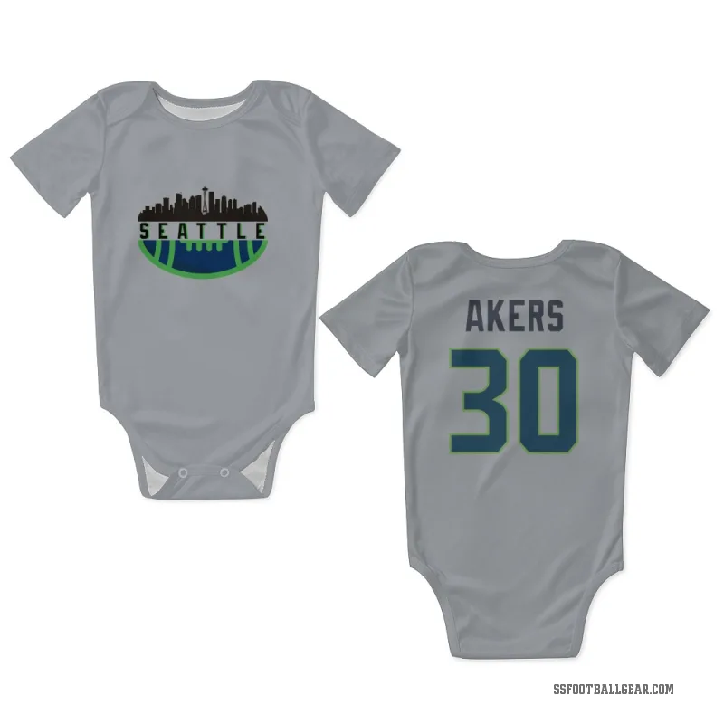 Cam Akers  Gray Seattle Seahawks  Newborn & Infant Bodysuit
