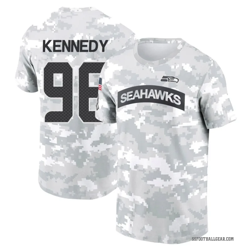 Cortez Kennedy Men's Camo Seattle Seahawks Arctic 2024 Salute to Service Performance T-Shirt