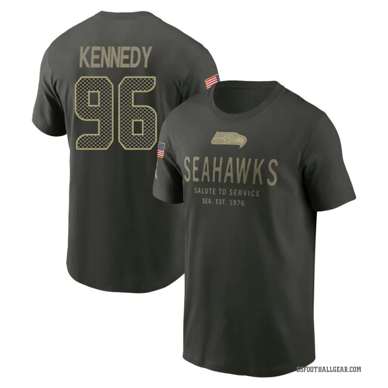 Cortez Kennedy Men's Green Seattle Seahawks Forest/ 2025 Salute to Service Sideline Primary Edge T-Shirt