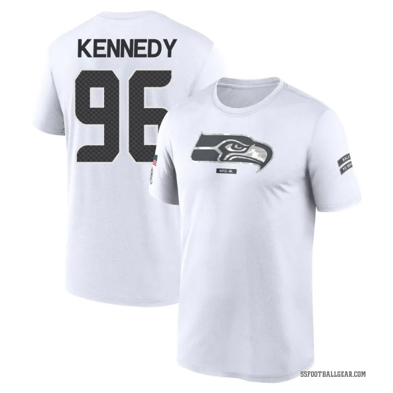 Cortez Kennedy Men's White Seattle Seahawks 2024 Salute to Service Performance T-Shirt