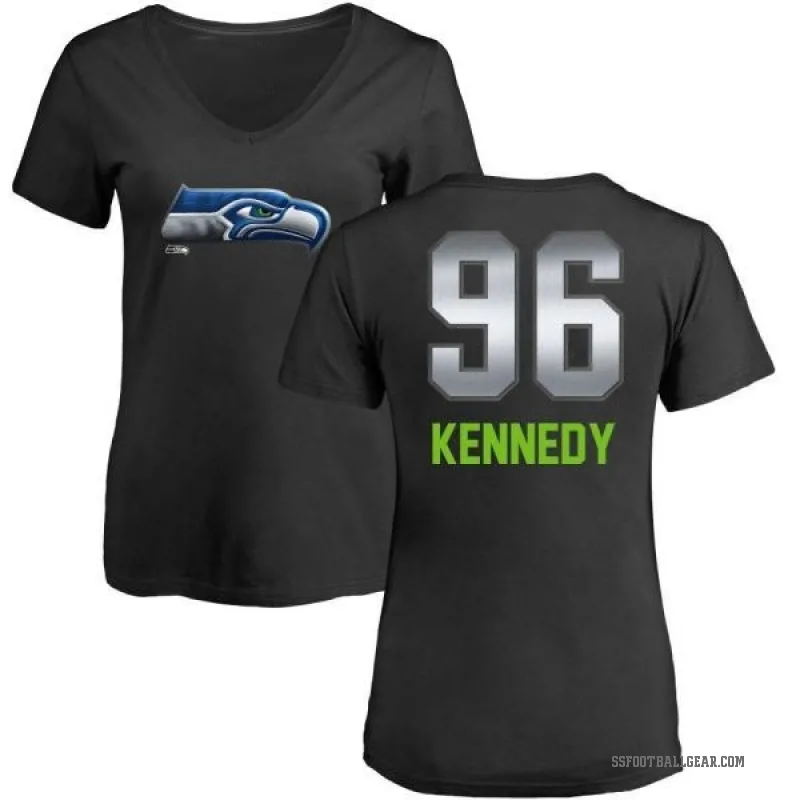 Cortez Kennedy Women's Black Seattle Seahawks Midnight Mascot T-Shirt -