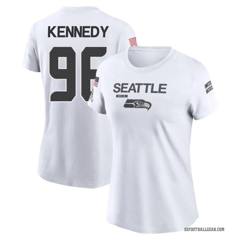 Cortez Kennedy Women's White Seattle Seahawks 2024 Salute to Service Performance T-Shirt