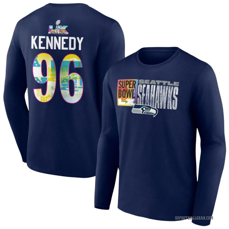 Cortez Kennedy Youth Navy Seattle Seahawks Super Bowl LX Long Sleeve T-Shirt