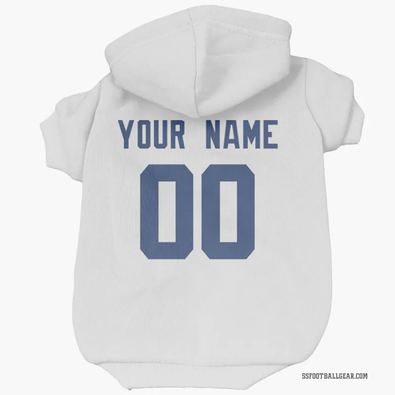 Custom  White Seattle Seahawks   Cat & Dog Pet Hoodie