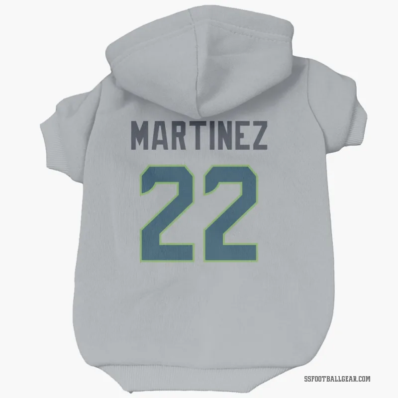 Damien Martinez  Gray Seattle Seahawks  Cat & Dog Pet Hoodie