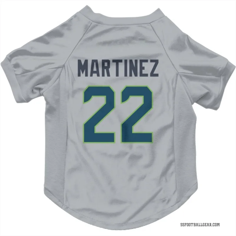 Damien Martinez  Gray Seattle Seahawks  Cat & Dog Pet Jersey
