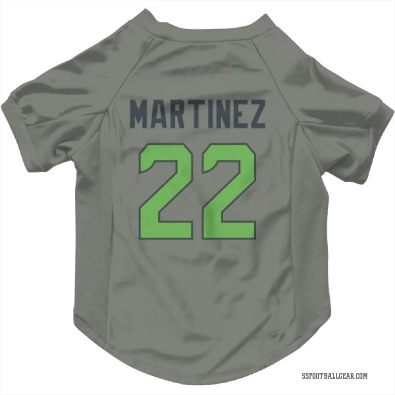 Damien Martinez  Green Seattle Seahawks   Gray Neon  Cat & Dog Pet Jersey