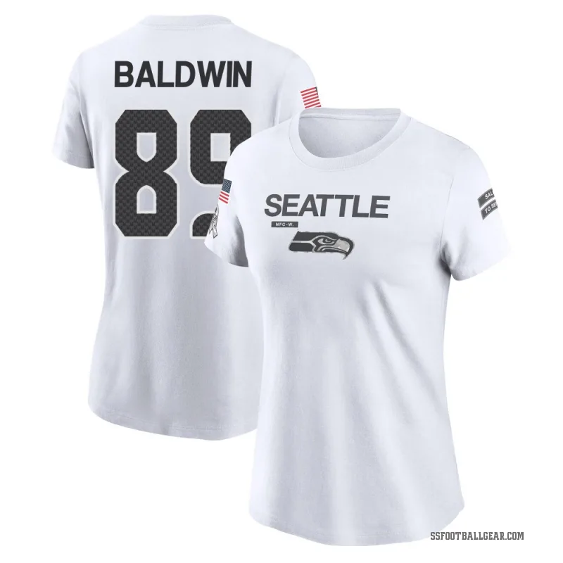 Doug Baldwin Women's White Seattle Seahawks 2024 Salute to Service Performance T-Shirt