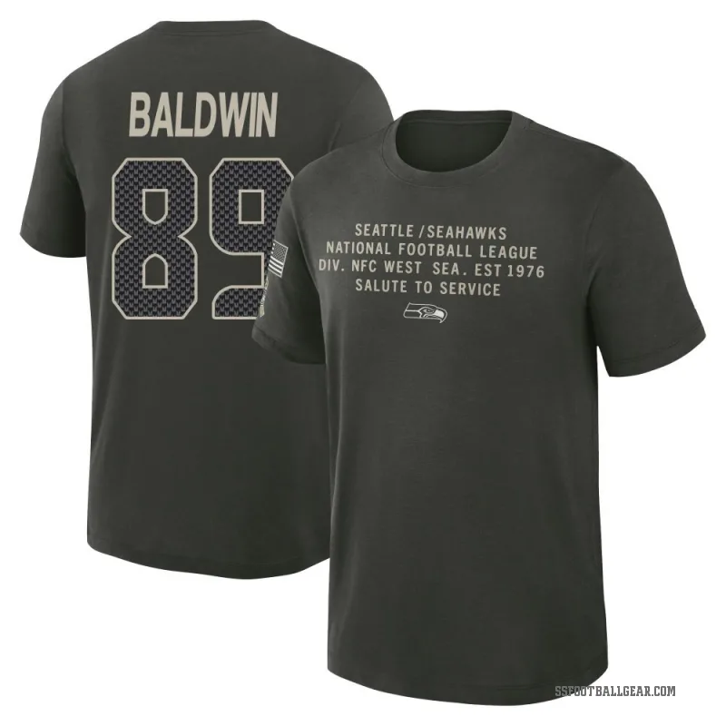 Doug Baldwin Youth Green Seattle Seahawks Dark/ 2025 Salute to Service Sideline Slub T-Shirt