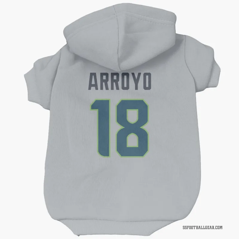 Elijah Arroyo  Gray Seattle Seahawks  Cat & Dog Pet Hoodie