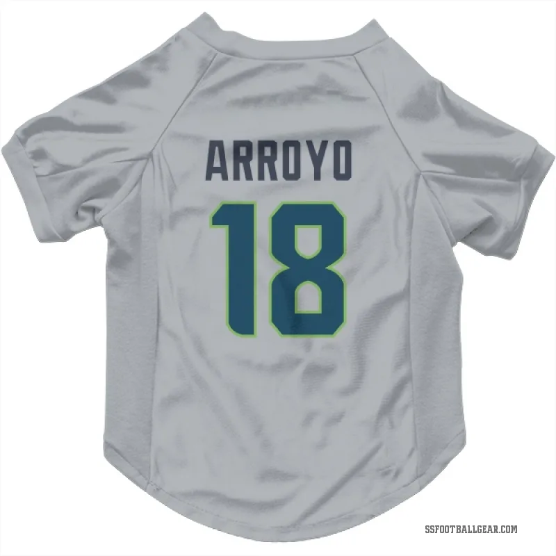 Elijah Arroyo  Gray Seattle Seahawks  Cat & Dog Pet Jersey