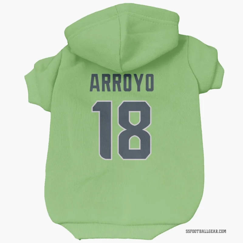 Elijah Arroyo  Green Seattle Seahawks   Neon  Cat & Dog Pet Hoodie