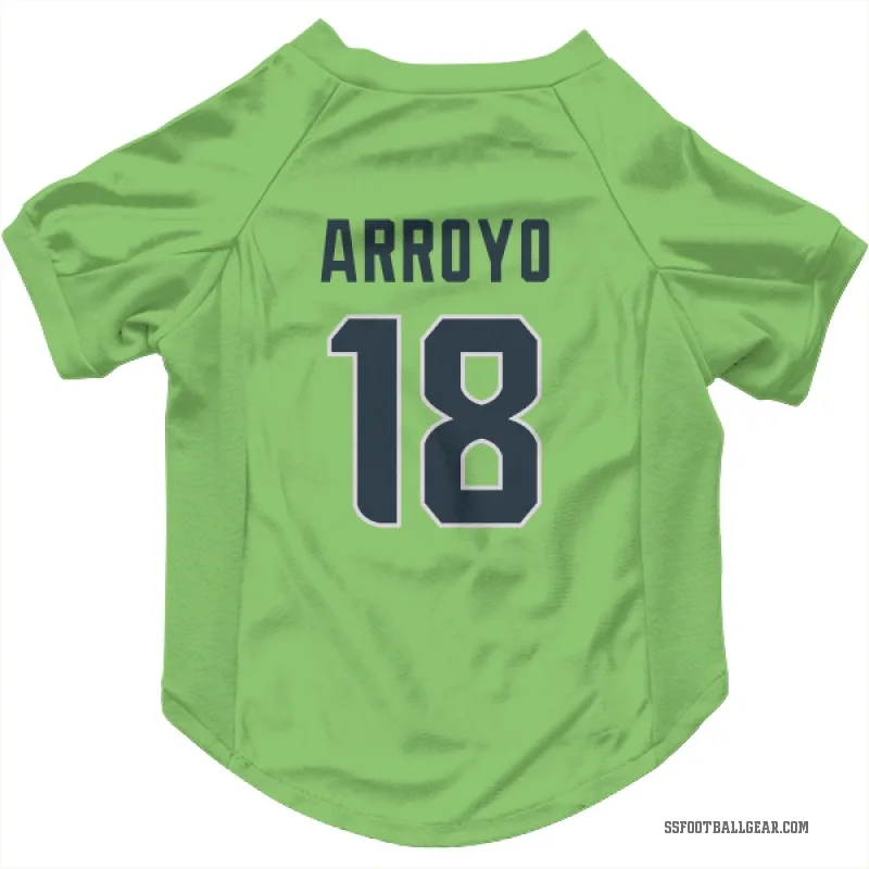 Elijah Arroyo  Green Seattle Seahawks   Neon  Cat & Dog Pet Jersey