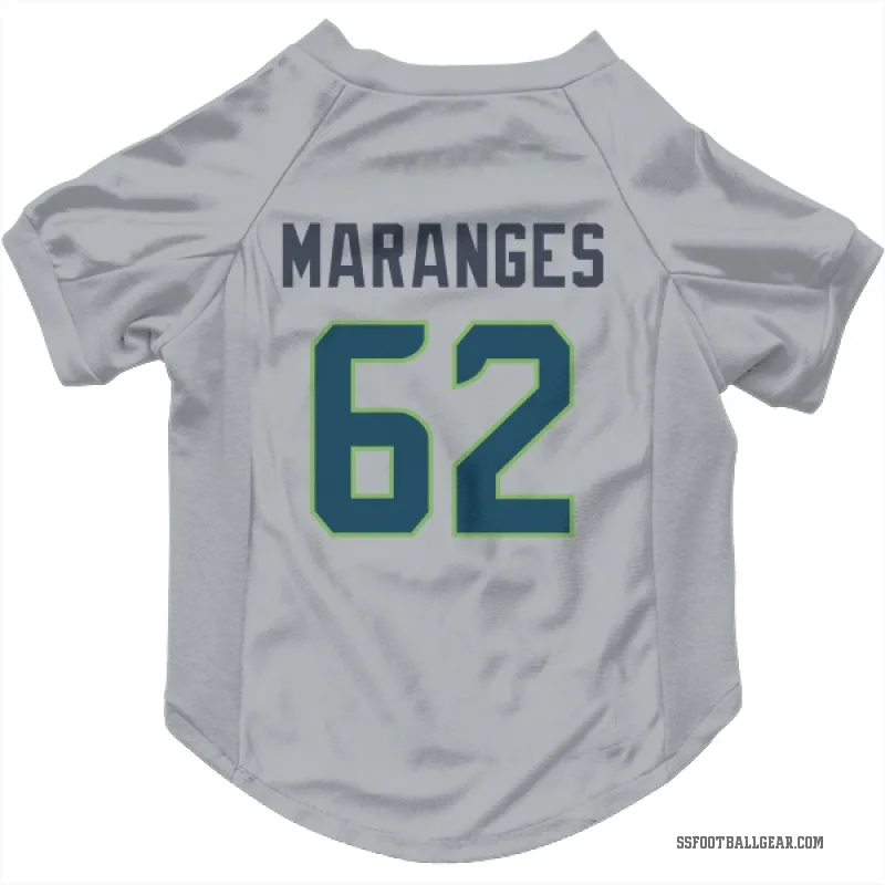 Federico Maranges  Gray Seattle Seahawks  Cat & Dog Pet Jersey